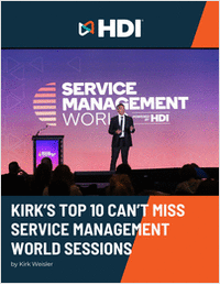 Top 10 Can't Miss Service Management World Sessions