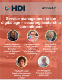 Service management in the digital age -- securing leadership commitment