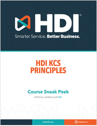 HDI Knowledge-Center Service (KCS) Principals