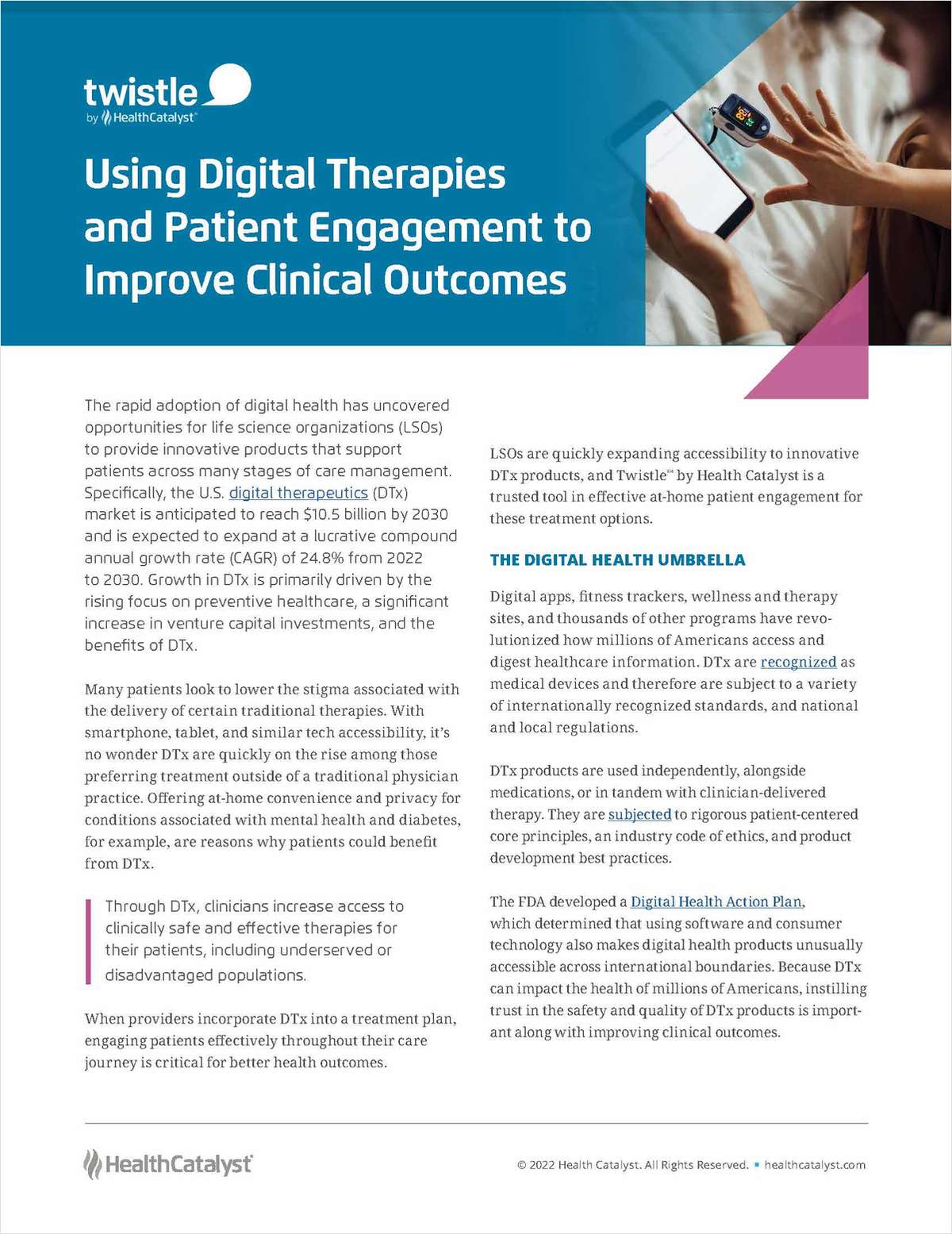 Using Digital Therapies and Patient Engagement to Improve Clinical Outcomes