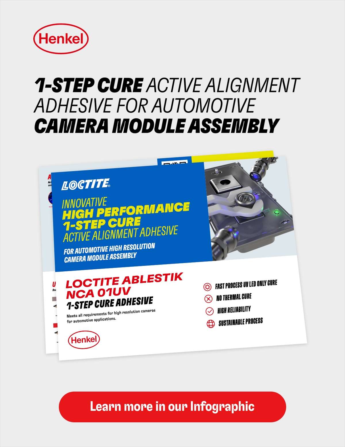 Benefits of Henkel's 1Step Cure Active Alignment Adhesive for