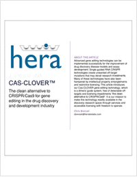 CAS-CLOVER The clean alternative to CRISPR/Cas9 for gene editing in the drug discovery and development industry