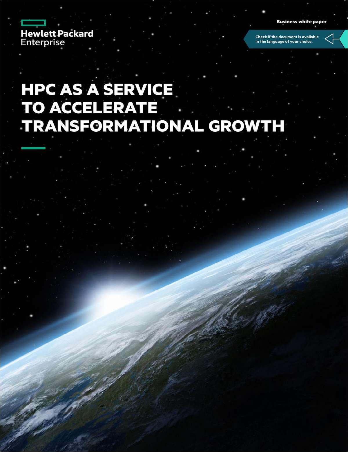 HPC as a Service to Accelerate Transformational Growth