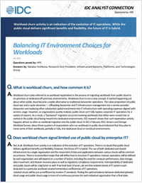 Balancing IT Environment Choices for Workloads