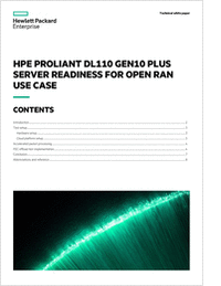 HPE Server Readiness for Open RAN Use Cases