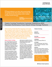 Owens Corning Transforms Customer Experiences With Precision Performance From Hitachi Virtual Storage Platform