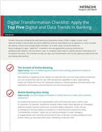 DX Checklist: Apply the Top Five Digital and Data Trends in Banking