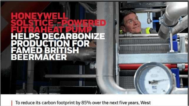Honeywell Solstice®-Powered Futraheat Pump Helps Decarbonize Production For Famed British Beermaker