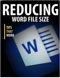 Reducing the Size of a Microsoft Word Document