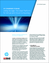 HP CONVERGED STORAGE:  Utility Storage: The Ideal Platform for Virtual and Cloud Computing