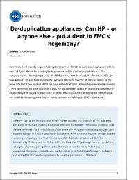 De-duplication Appliances: Can HP Put a Dent in EMC's Hegemony?