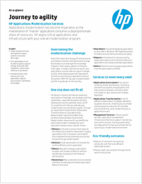 Journey to Agility: HP Applications Modernization Services