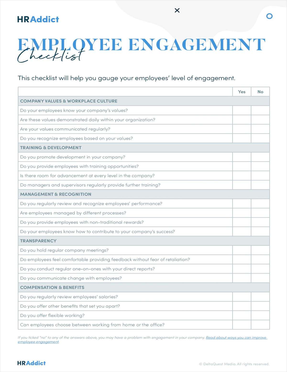 Employee Engagement Checklist