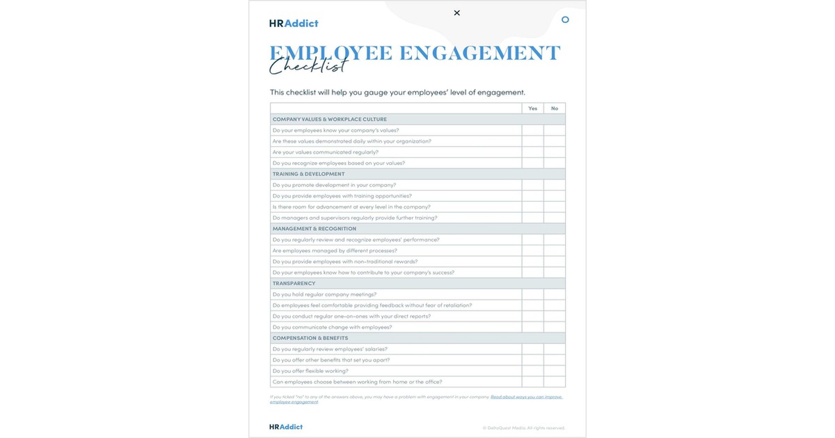 Employee Engagement Checklist