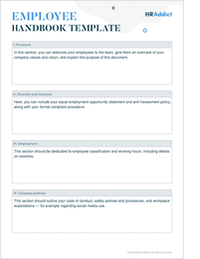 Employee Handbook Template