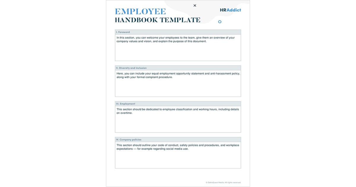 Employee Handbook Template
