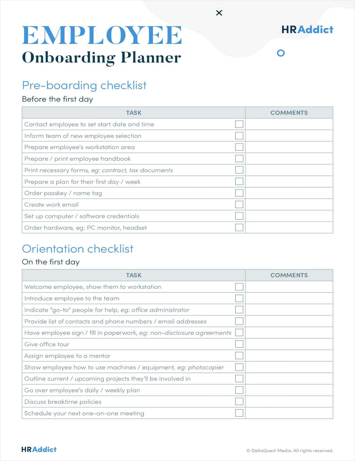 Employee Onboarding Planner