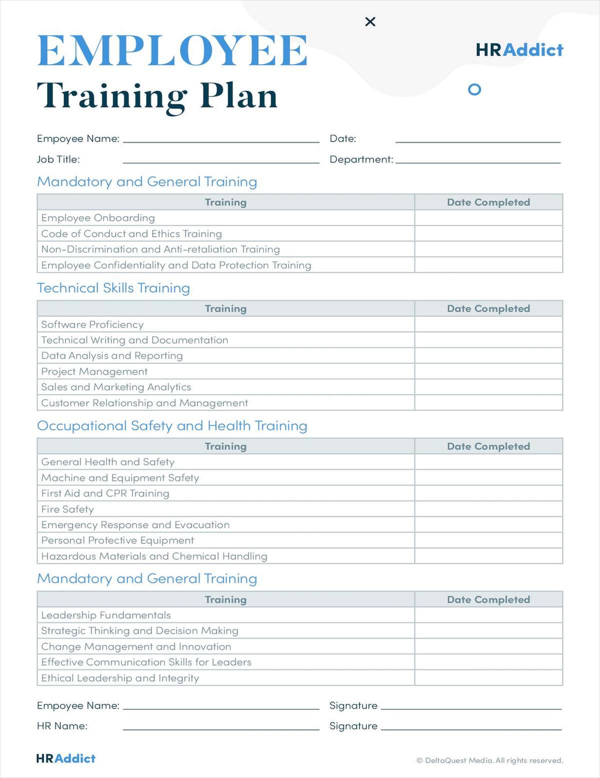 Employee Training Plan