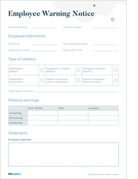 Employee Warning Notice