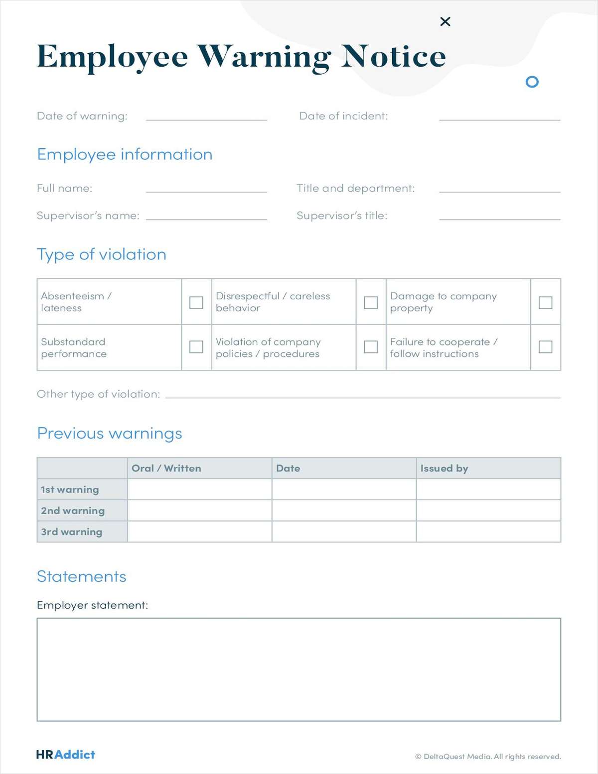 Employee Warning Notice