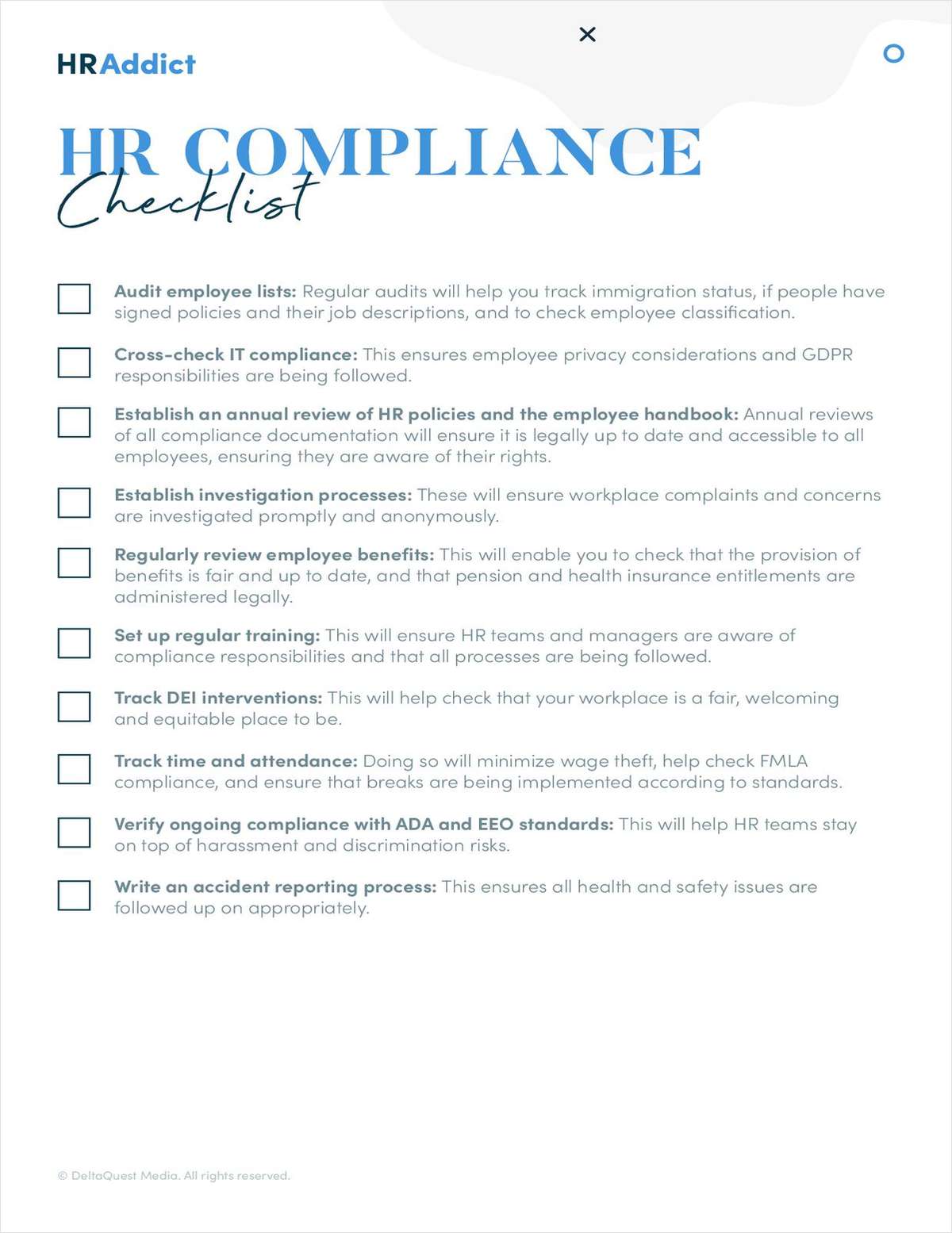 HR Compliance Checklist