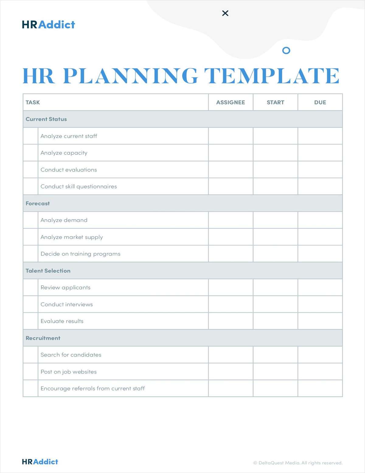 HR Planning Template