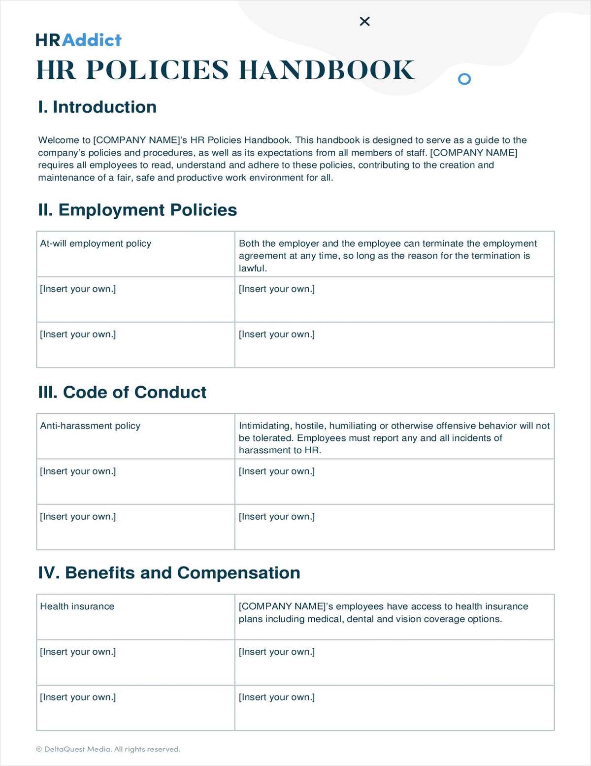 HR Policies Handbook