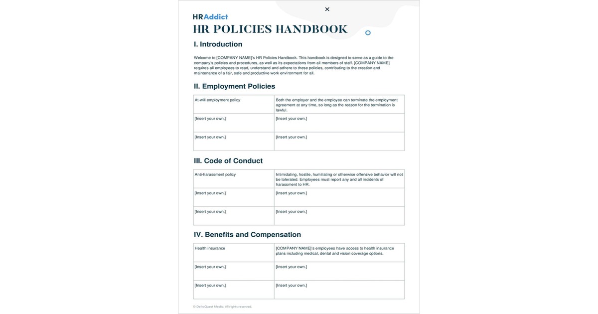 HR Policies Handbook