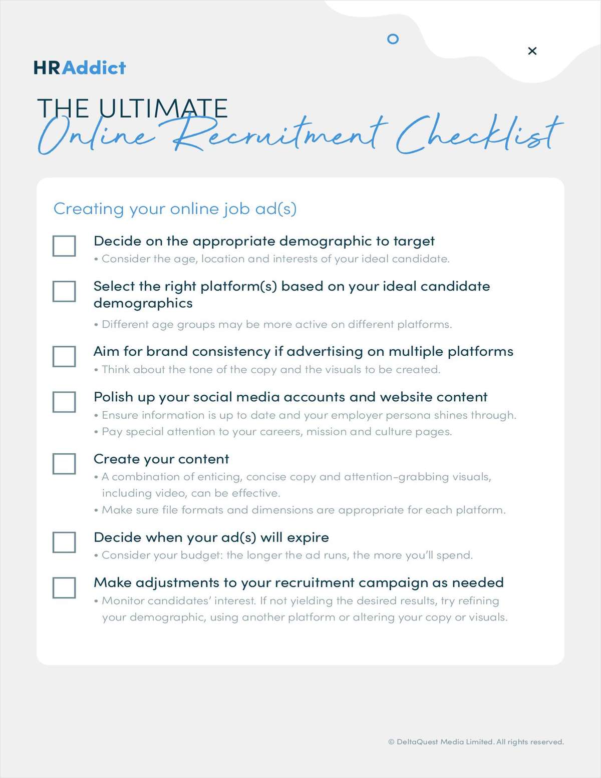 The Ultimate Online Recruitment Checklist