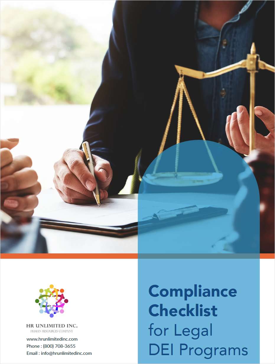 Compliance Checklist for Legal DEI Programs