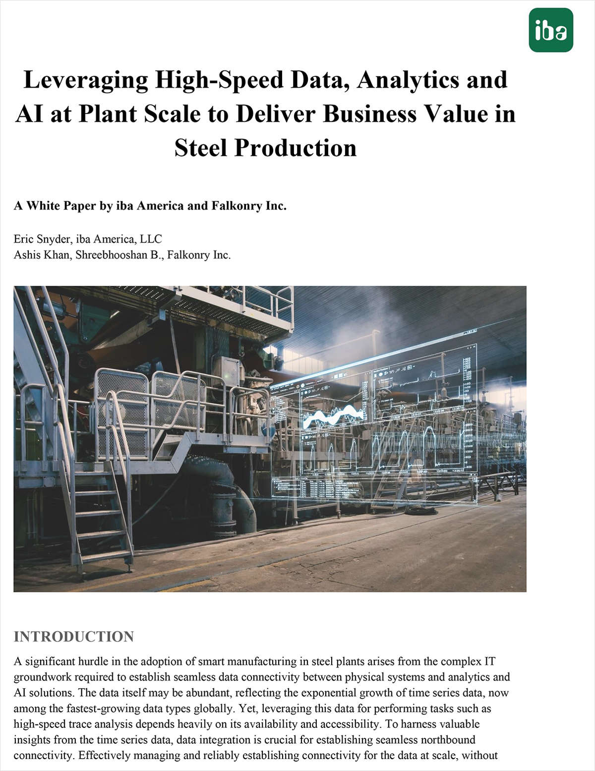 Leveraging High-speed Data, Analytics and AI at Plant Scale to Deliver Business Value in Steel Production