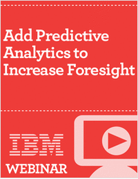 Add Predictive Analytics to Increase Foresight