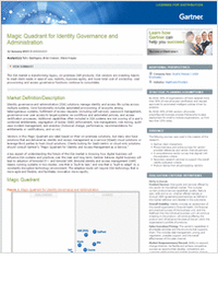 Gartner 2015 Magic Quadrant for Identity Governance and Administration