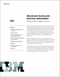 Electronic Forms and Process Automation: Selecting the Right Technology for Your Needs