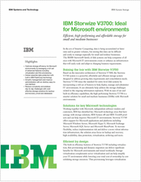 IBM Storwize V3700: Ideal for Microsoft Environments