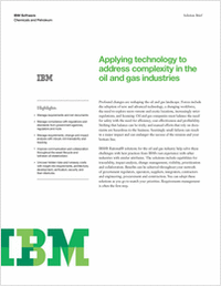 Applying Technology to Address Complexity in the Oil and Gas Industries