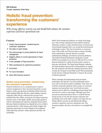 Holistic Fraud Prevention: Transforming the Customer's Experience