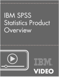 IBM SPSS Statistics Product Overview