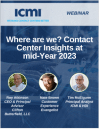 Where are we? Contact Center Insights at mid-Year 2023