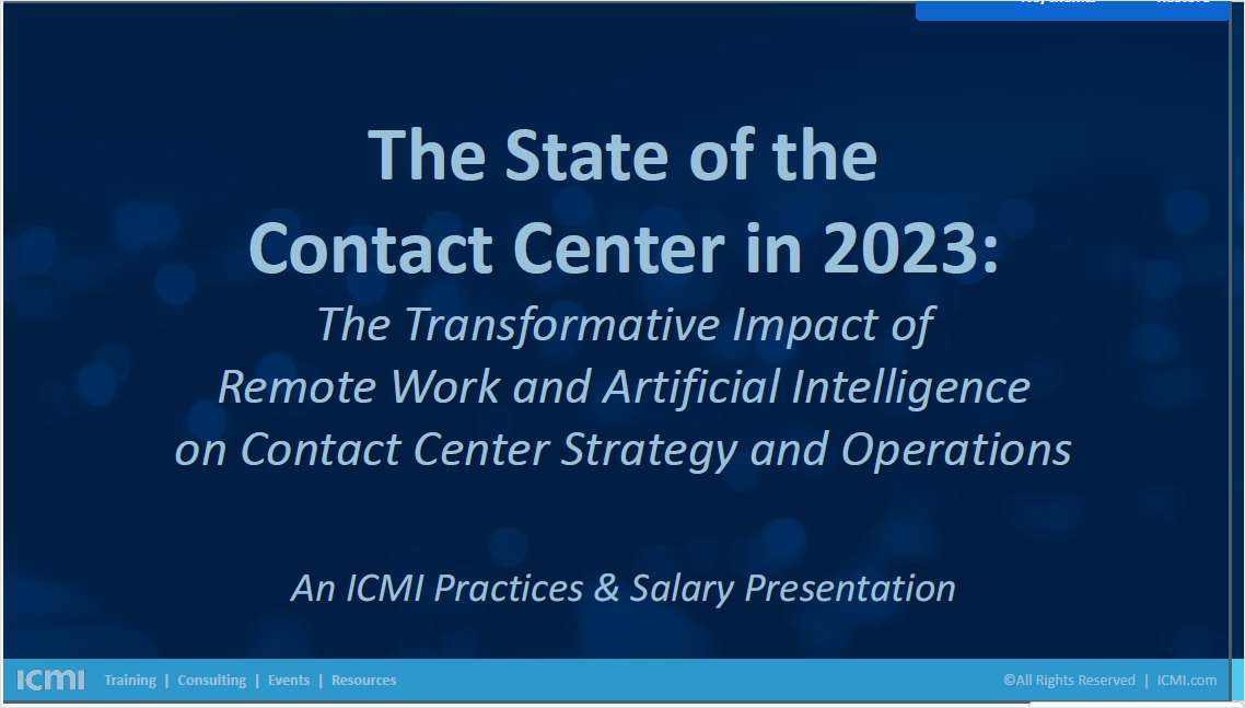 2023 State of the Contact Center