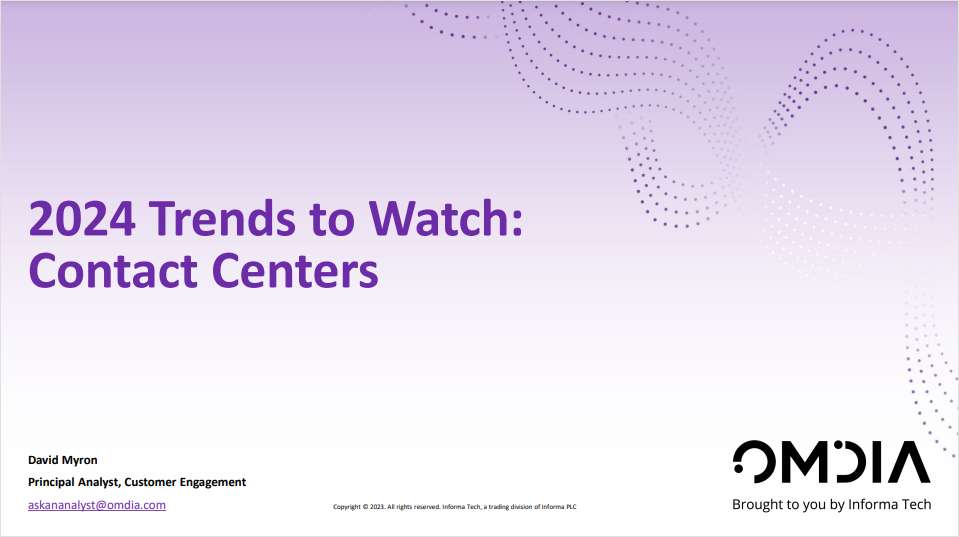 2024 Trends to Watch: Contact Centers