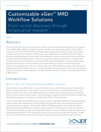 Customizable xGen MRD Workflow Solutions