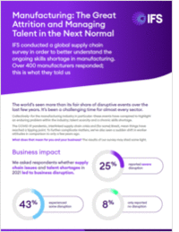 Manufacturing: The Great Attrition & Managing Talent in the Next Normal