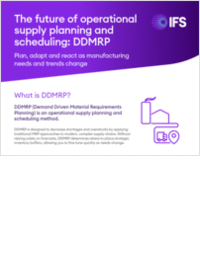 The Future of Operational Supply Planning & Scheduling: DDMRP
