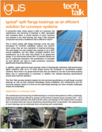 Split flange bearings as an efficient solution for conveyor systems