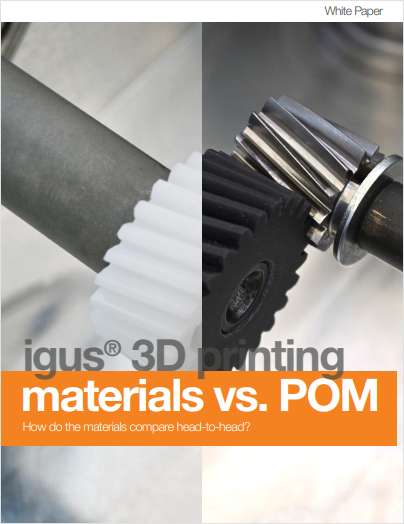 igus® 3D printing materials vs. POM