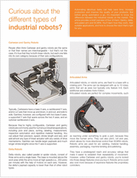 What are the different types of industrial robots?