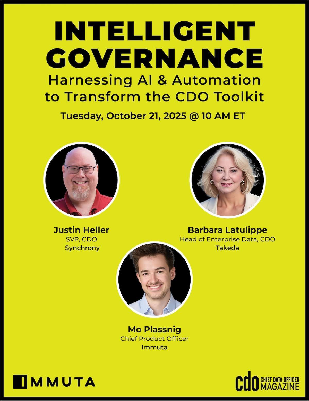 Webinar | Intelligent Governance: Harnessing AI and Automation   to Transform the CDO Toolkit