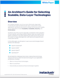 An Architect's Guide for Selecting Scalable, Data-Layer Technologies