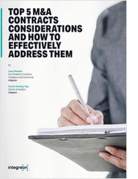 Top 5 M&A Contracts Considerations and How to Effectively Address Them